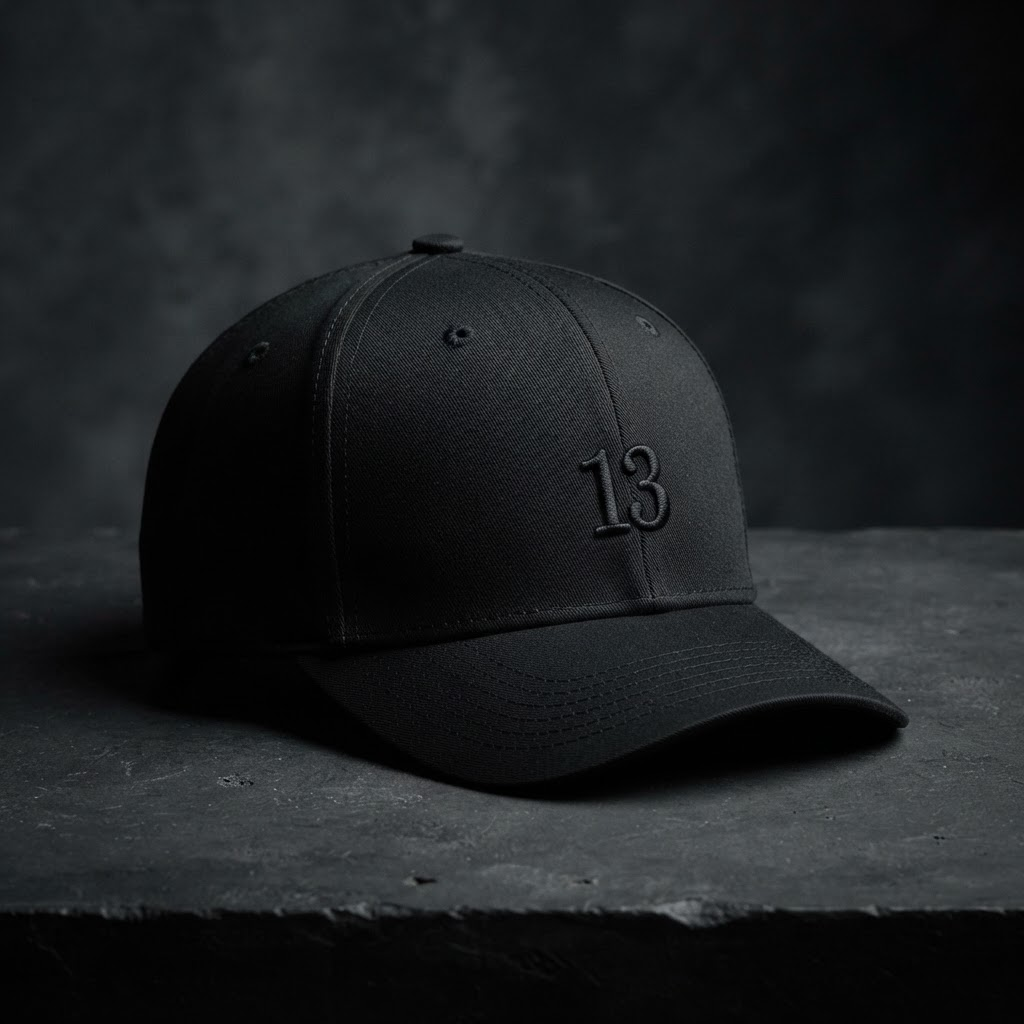 13 CARTEL structured black cap