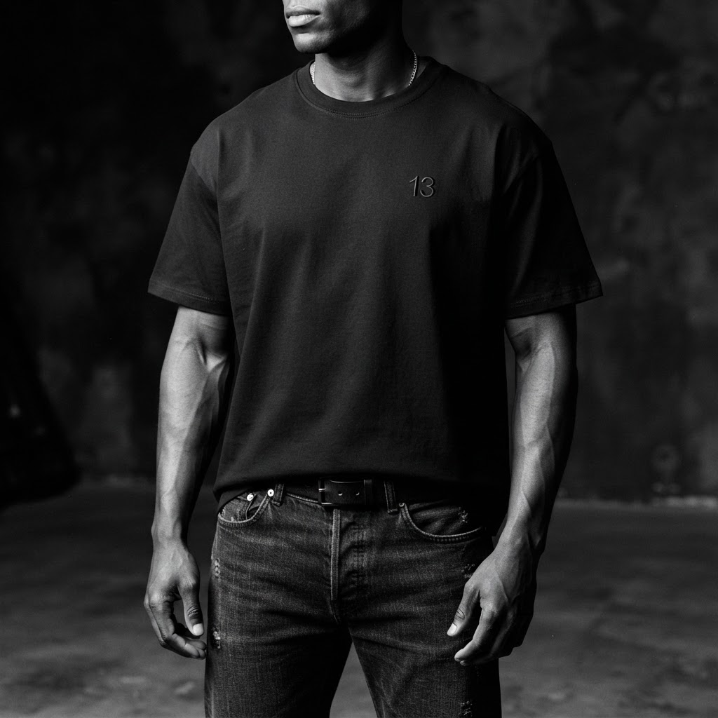 13 CARTEL heavyweight black tee